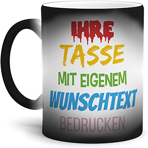 Tasse selbst gestalten/mit eigenem Text beschriften/Wunsch-Name/Spruch-Tasse/Zaubertasse Matt/Motiv für Rechtshänder sichtbar
