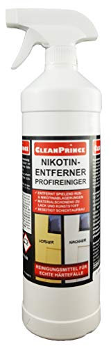 Cleanprince Nikotinentferner 1 Liter | mit Sprühkopf | Profireiniger Nikotinreiniger Rußentferner