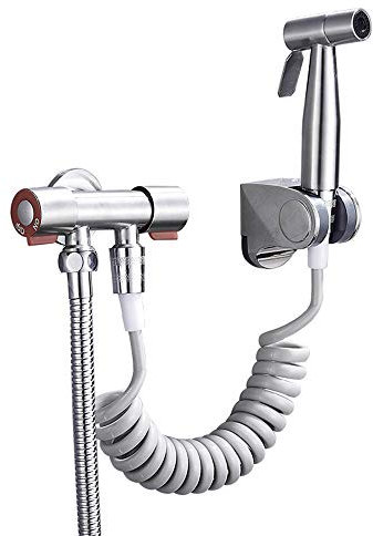 KUANDARDD La Mode Kit Douchette WC Mitigeur Douchette AVCE Pulvérisateur à Main Bidet WC Anti-brûlure en Douchette pour l'hygiène Intime Toilette Bidet Spray Set Douchette Bidet Durable