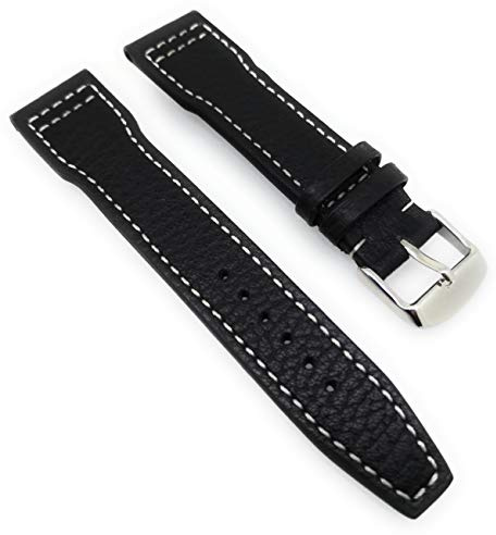 Sandtuhr Typhoon Uhrenarmband 20mm schwarz Büffelleder Deutscher Hersteller
