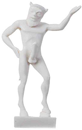BeautifulGreekStatues Satyr Pan Panas Griechisch-Römische Statue Handgefertigter Alabaster - Männchen Figur 14cm