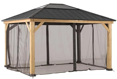 Sunjoy Original Universal-Ersatz-Moskitonetz für 3 x 4 m Holzpavillon, Khaki