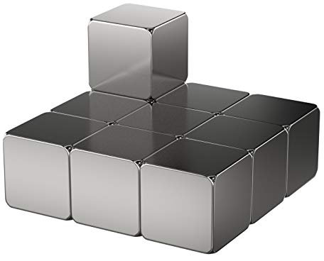 10 Stück Neodym Power-Magnet - Silber - Magnete 10x10x10mm extra starke Würfelmagnet - Haftkraft ca. 5,7 kg, Magnete für Whiteboard, Pinnwand, Magnettafel, Werkstatt