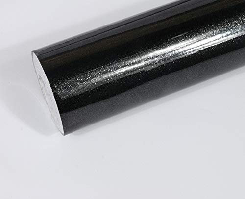 10 m x 60 cm Tapeten einfarbig Glitzer Effekt schwarz 3000-S Art. 3116 selbstklebend Verschiedene Trendfarben Tapete Folie abwischbar
