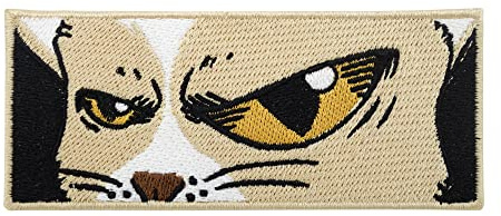 Finally Home Patch zum Aufbügeln Anime Katze | Manga Patches Comic Katzen Tiere Bügelbild Cat Aufbügler Cartoon Aufnäher Tier Bügelpatch Flicken