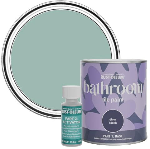 Rust-Oleum wasserfeste blau Fliesenfarbe für Badezimmer in Hochglanz Finish - Marineblau 750ML