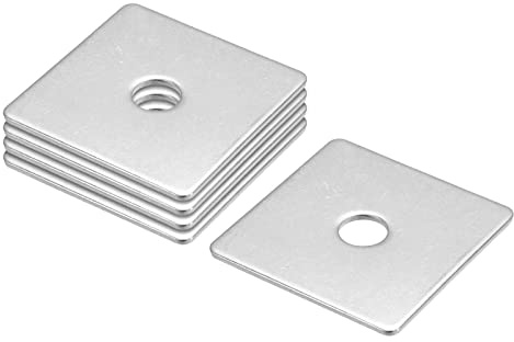 sourcing map Rondella quadrata, 5 pezzi M10 x 50 x 50 x 2 mm in acciaio inox 304 rondelle piatte, distanziatori per fissaggio hardware