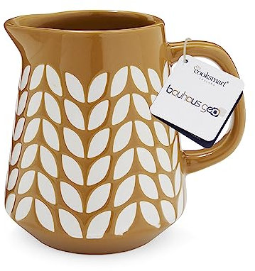 Cooksmart British Designed Small Jug | Ceramic Jug for Multiple Use in The Kitchen | Jugs for Everday Use - Bauhaus Geo