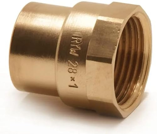 Kupfer Muffe Nipel Lötfittinge Löt- Übergangsmuffe Kupferfitting DVGW (35mmx1'')