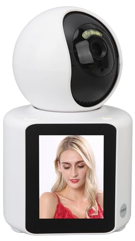 Videocamera Bidirezionale con Schermo da 2,8 Pollici, Telecamera per Tata Domestica per Interni con Monitoraggio AI, 360 Gradi, per Bambini, Anziani, Animali Domestici