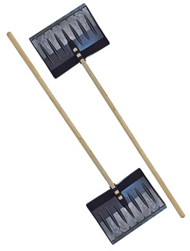 Long Wooden Handle Strong Snow Shovel Spade For Driveways Snow & Debris (1)