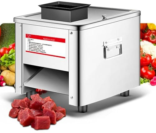 XCSCUK Affettatrice Professionale, Affettatrice Multifunzione in Acciaio Inox, 150 kg/h, Adatta per Ristoranti, Mense (3.5mm)