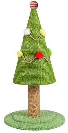 Árbol de Navidad rascador para gatos, árbol de Navidad para gatos de dibujos animados, herramienta de relajación para gatos, decoración estética, juguete de compromiso para gatitos, gatos domésticos