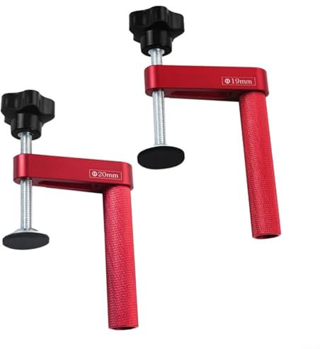 2 morsetti per cani da banco per la lavorazione del legno, 19 mm, 20 mm, in metallo, morsetto fisso per banco da lavoro