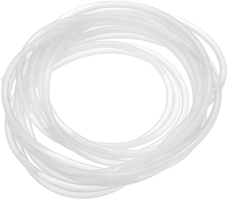PATIKIL Silicone Seal Strip, 5M (16.4Ft) 5MM (0.2) Dia High Density Solid Round Rubber Weather Stripping Sealing Cord for Window Gap Door Seal Blocker Insulation, White