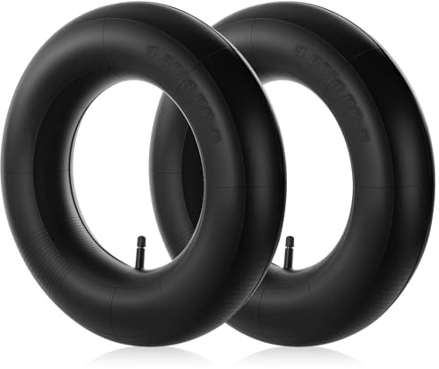 2 Pcs 4.80/4.00-8 Wheelbarrow Inner Tubes, Straight Valve, Inflatable Inner Tube Replacement for Wheelbarrow, Hand Trucks, Lawn Movers, Carts Trolley
