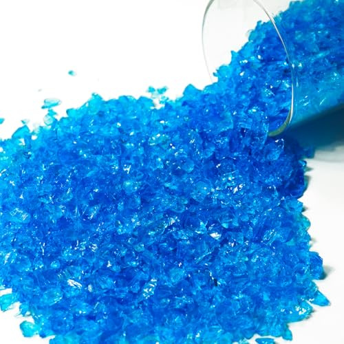 Bairdish 1 Lb Sea Blue,Small Decorative Sea Glass,Glass Granules Crafts,Irregular Sea Glass for Vase Fillers,Tabletop Fountain Fillers,Succulent Terrarium Decor,Aquarium,Fish Turtle Tank Decorations