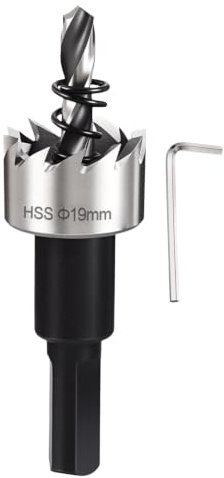 CoCud Seghe Tazza Frese per Metallo, 3/4(19mm) Fresa Fori con Diametro Taglio, Acciaio Rapido 4241 - per Metallo Tenero, Legno, Rame, Alluminio, Plastica, Cartongesso, Argento