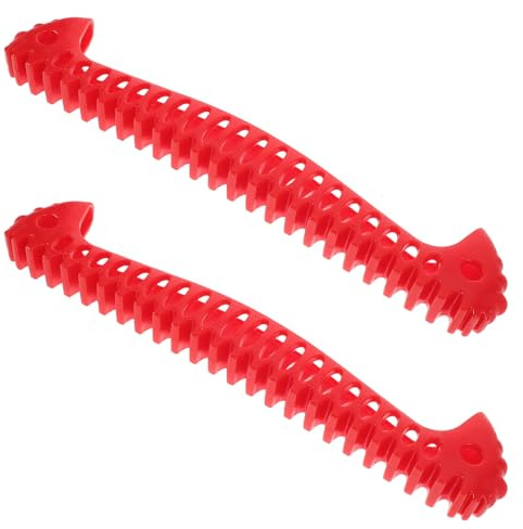 DECORNIJIA Lot De 2 Protège-Lames pour Patins À Glace Protections pour Lames De Patins Artistiques Accessoires pour pour Enfants Protège-Lames en TPE Rouge
