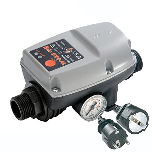 AMUR Pumpstyrning tryckbrytare tryckvakt Brio® kabelansluten automatisk styrenhet flödesväktare kabel för hemvatten, pump brunnpump, centrifugalpump, dykpump, djupbrunnpump