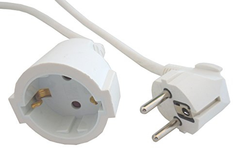 Verlängerungskabel, 10 m, Weiß, 3 x 1,5 mm, H05VV-F