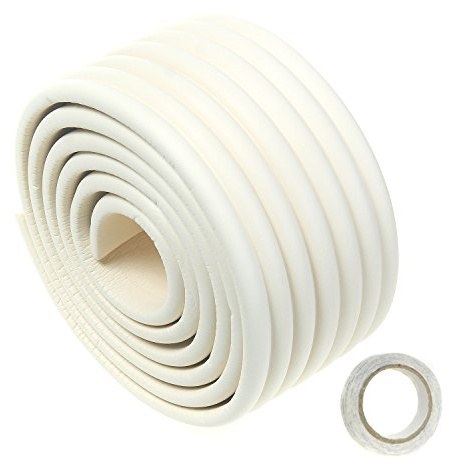 TUKA Universale Protezioni 200cm x 80mm, Multiuso Schiuma Anti Collisione Sicurezza dei Vostri Bambini e Neonati, Extra Spesso Striscia Protezione per Superfici o Bordi, Off Bianco TKD7002 Off White