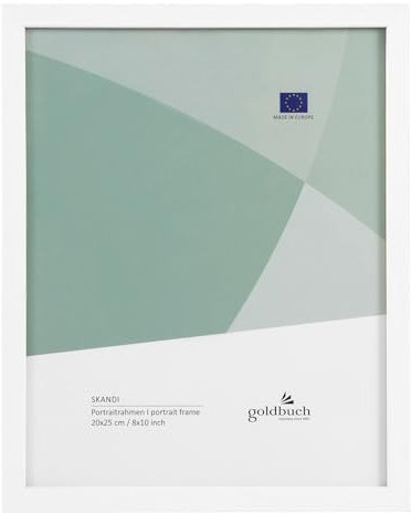 goldbuch Bilderrahmen Skandi 20x25 cm, Einzelrahmen aus Echt Holz, Portraitrahmen zum Stellen, Holzrahmen mit Wandhalterung, Foto Rahmen, Frame weiß