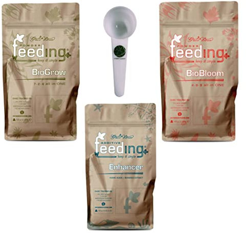 IVORYS-GARDEN Green House Powder Feeding Bio Starter Kit Bloom Grow Enhancer Fertilizzante minerale Humin Fulvin Algen Extract All-in-one Phosphor Kalium Greenhouse, fertilizzante per fiori, 125 g