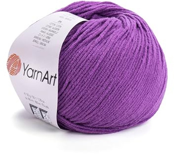 YarnArt, Jeans, Hilo de mezcla de algodón para amigurumi, ganchillo y punto, hilo turco suave 55 % algodón, 45 % poliacrílico, para proyectos hechos a mano, Color 50