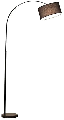 BEL AIR HOME CAPRI Justerbar golvlampa - Exakt läsbelysning - Elegant design - Höjd 126 cm, hållbar metall, svart
