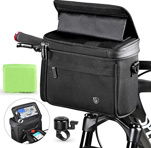 HASAGEI Lenkertasche Fahrrad 4.7L mit Touchscreen Fahrradtasche Handyhalterung Fahrrad wasserdichte für alle Handys