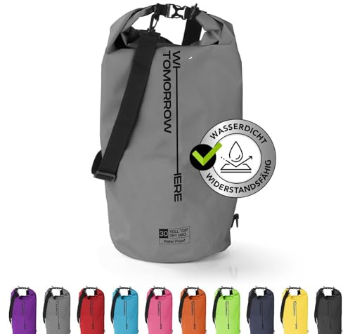 #DoYourOutdoor Dry Bag Tasche | Wasserdichter Rucksack | Wasserfester Beutel & Packsack | 2L 5L 10L 20L 30L Drybag in 2 Styles und vielen Farben | Ideal für Boot, Kajak, Angeln und Camping