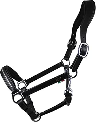Horses, Halfter aus Leder Clincher Catania, Komfortables Halfter zum Führen des Pferdes an der Hand oder zum Sichern beim Putzen, Satteln oder Transportieren