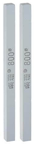 sourcing map 2pcs Pierres Aiguiser 800 Grain 150mm Vert Silicium Carbure Polissage Pierre à aiguiser