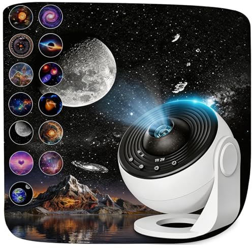 Pro Galaxy Projector, 13 in 1 Planetarium Star Projector for Bedroom Decor, 360° Rotating Nebula Projector Lamp, Timmer Starry Night Light Sleep Projector for Kids,Ceiling,Room Decoration,Gifts
