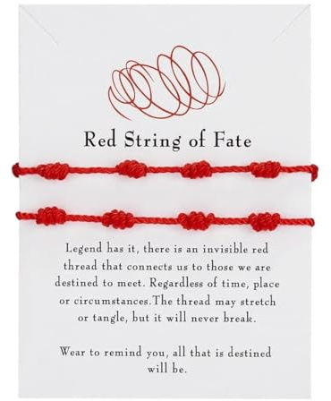 2 Stück Rotes Armband für Damen Herren - Kabbala Geflochtenes Freundschaft Seilarmband, Glücksarmband Freundschaftsbänder Spitzenarmband für Kinder - Rotes Bracelet
