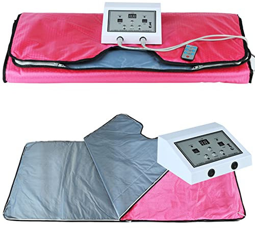 Samnuerly Heat Sauna Blanket Portable Personal Sauna Far-Infrared for Relaxation at Home 2 Zone Temperature Control for Stress Relief Fat Burnin