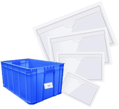 10 Stück Visitenkartentaschen Selbstklebend, Selbstklebende Etikettenbeutel, Transparenter Kreditkartenhalter, Etiketten Kartenhalter für Büro Organisieren und Sortieren(Size:(A5)22.5 * 15.5CM)