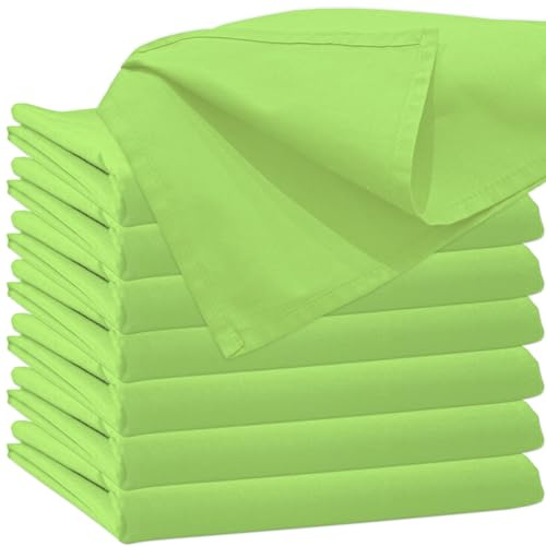 Glatte Bettlaken 100x200 cm ohne Gummizug Grün Uni Baumwolle | Einfache Klassische Hotel Betttuch ohne Spanngummi - Hotel Laken Haushaltstuch Baumwollstoff Waschbar
