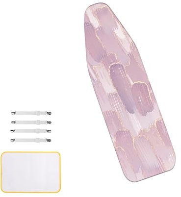 BLEDD 148 x 58 cm. Copriasse da stiro con cuscinetto anti-bruciatura, protegge i vestiti, facile da stirare, copertura per asse da stiro di grandi dimensioni