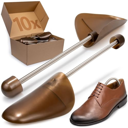 SULPO Schuhspanner Größe 35-44, Schuhstrecker aus Kunststoff, Schuhformer für Damen und Herren mit Metall-Spiralfeder