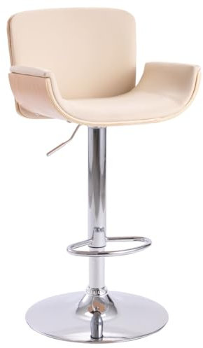 FUDUGEHMIOFWFJJ drehhocker,rollhocker mit lehne,sattelhocker mit Rollen,Barhocker Creme KunstlederGeeignet für Wohnzimmer, Terrasse, Rezeption