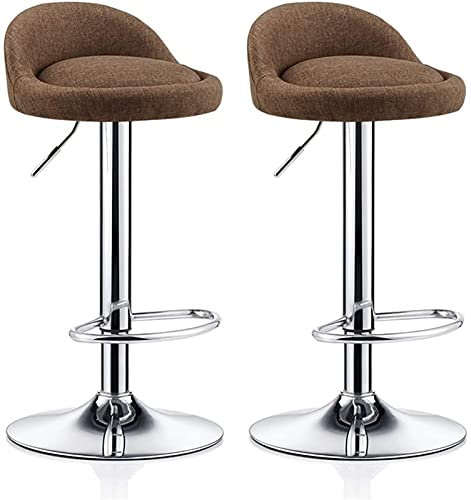 Barhocker, verstellbare Barhocker, moderne Barhocker aus Metall im Industriedesign, 2er-Set, Drehhocker für drinnen und draußen, Thekenhöhe, Küchenhocker, Barstühle mit Fußstütze, Kneipensitz, Theken