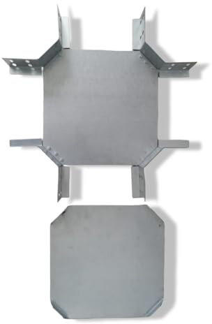 Kreuzung X Verbinder verzinkt für Kabelbahn 300x60 mm