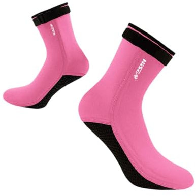 Perfeclan Neoprensocken, Tauchsocken, Warmhaltesocken, Schwimmsocken, Neoprenanzugsocken zum Schwimmen und Surfen, rosa S