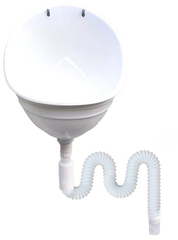 Wasserloses Urinal für Männer,CEIEVER Kunststoff Pissoir mit 150CM Schlauch Herren Männer WC Set Steh Klo Urinalbecken Urinumleiter und Outdoor-Camper-Urinale für Garten Toilette Haus (Weiß)