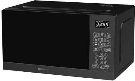 Daewoo MD-FA202GB-EU Microonde con Grill, 20 litri di capacità, 700 W di potenza, 8 programmi, 5 livelli di potenza, pannello digitale, colore: nero