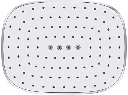 Shower Head Handbrausen, Duschkopf ABS-Hochdruck-Regenduschkopf mit Silikondüse, leicht zu reinigen und zu installieren, ABS-Chrom: 26 x 19,5 cm Rainfall Shower Head