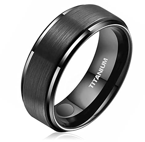 JEROOT Magnetringe Damen Titan Herren Ringe Männer Silber Schwarz Gold