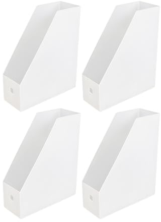 Zerodeko Organizador de Libros 2 Piezas de Plástico para Escritorio Almacenamiento Vertical para Documentos y Revistas en Oficina o Dormitorio Escolar